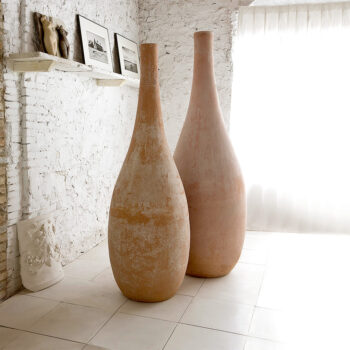 Meget stor skulpturel terracottakrukke - 2 størrelser