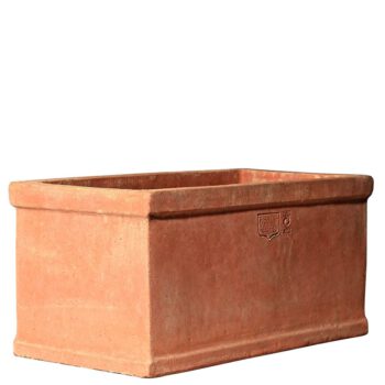 firkantet terracottakrukke